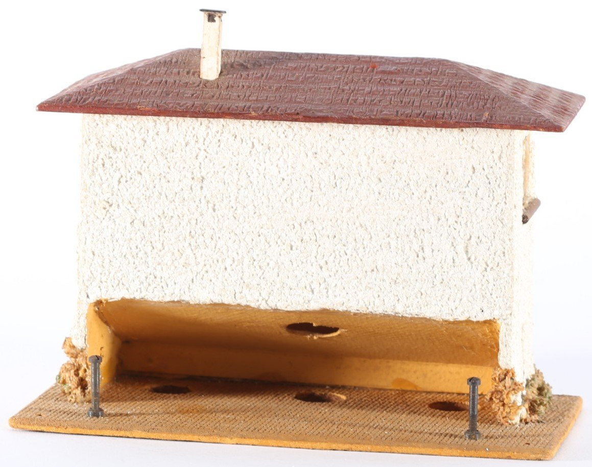 kallistoys auctions auktionen-antique vintage toys-antik historisch spielzeug-faller-germany-wood house-holzhaus-signal box-stellwerk-gerade briefmarke-rote nummer-125-1e