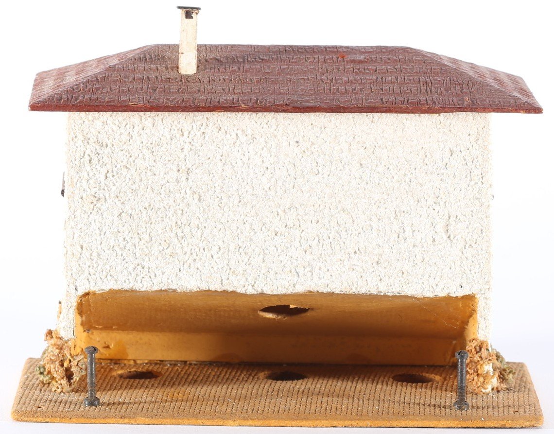 kallistoys auctions auktionen-antique vintage toys-antik historisch spielzeug-faller-germany-wood house-holzhaus-signal box-stellwerk-gerade briefmarke-rote nummer-125-1f