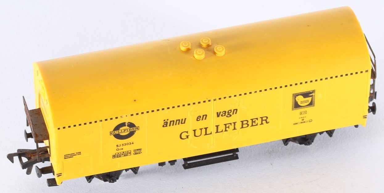 kallistoys auctions auktionen-antique vintage toys-antik historisch spielzeug-fleischmann-germany-train-eisenbahn-gauge-spur h0-refrigerator car-kühlwagen-gullfiber-statens jarnväger-1467g-2b