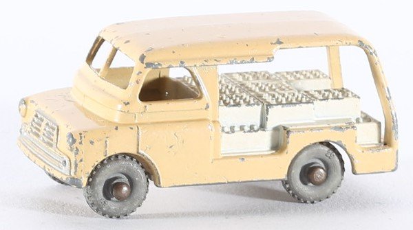 kallistoys auctions auktionen-antique vintage toys-antik historisch spielzeug-matchbox-lesney-england-diecast-car-auto-series 1 to 75-bedford milk delivery van-light brown-29-2a