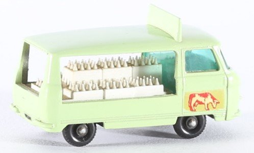 kallistoys auctions auktionen-antique vintage toys-antik historisch spielzeug-matchbox-lesney-england-diecast-car-auto-series 1 to 75-commer bottle float-pale green-cow on door-21-1f
