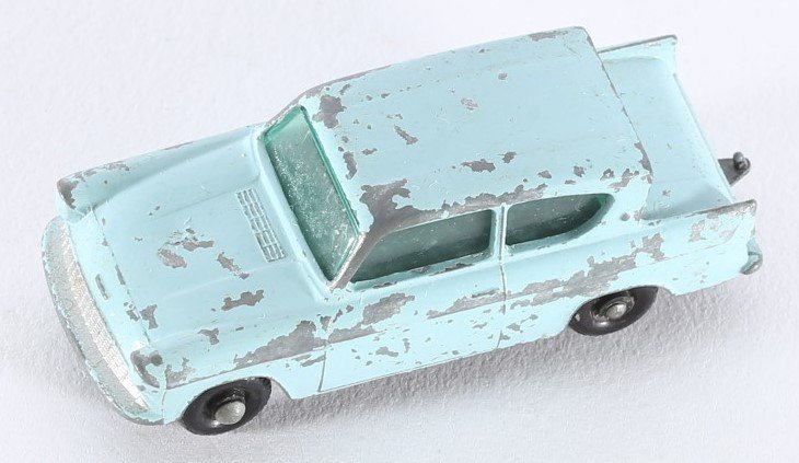 kallistoys auctions auktionen-antique vintage toys-antik historisch spielzeug-matchbox-lesney-england-diecast-car-auto-series 1 to 75-ford anglia-light blue-7-2b