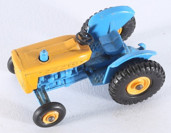 kallistoys auctions auktionen-antique vintage toys-antik historisch spielzeug-matchbox-lesney-england-diecast-series 1 to 75-ford tractor-trecker-blue-blau-39-2b