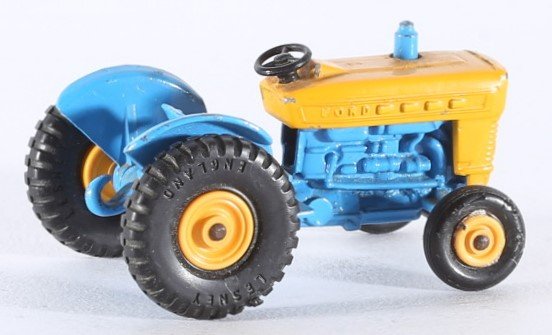 kallistoys auctions auktionen-antique vintage toys-antik historisch spielzeug-matchbox-lesney-england-diecast-series 1 to 75-ford tractor-trecker-blue-blau-39-2f