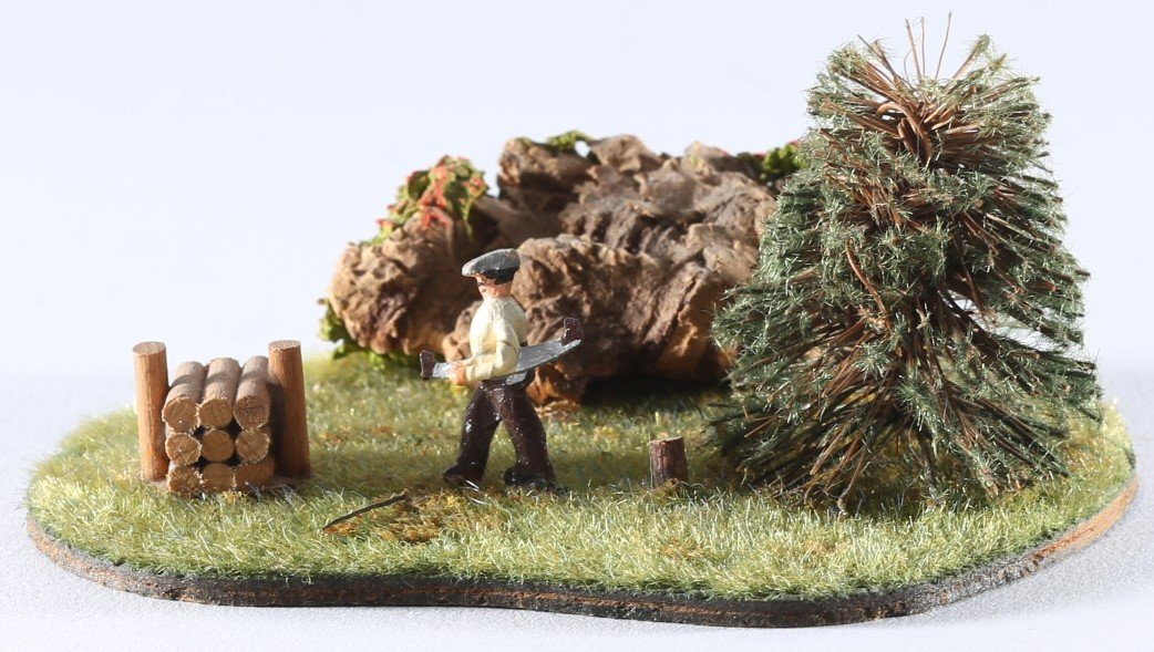 kallistoys auctions auktionen-antique vintage toys-antik historisch spielzeug-noch-germany-preiser-wood figure-holzfigur-scenery-diorama-lumberjack-holzfäller-834-2c