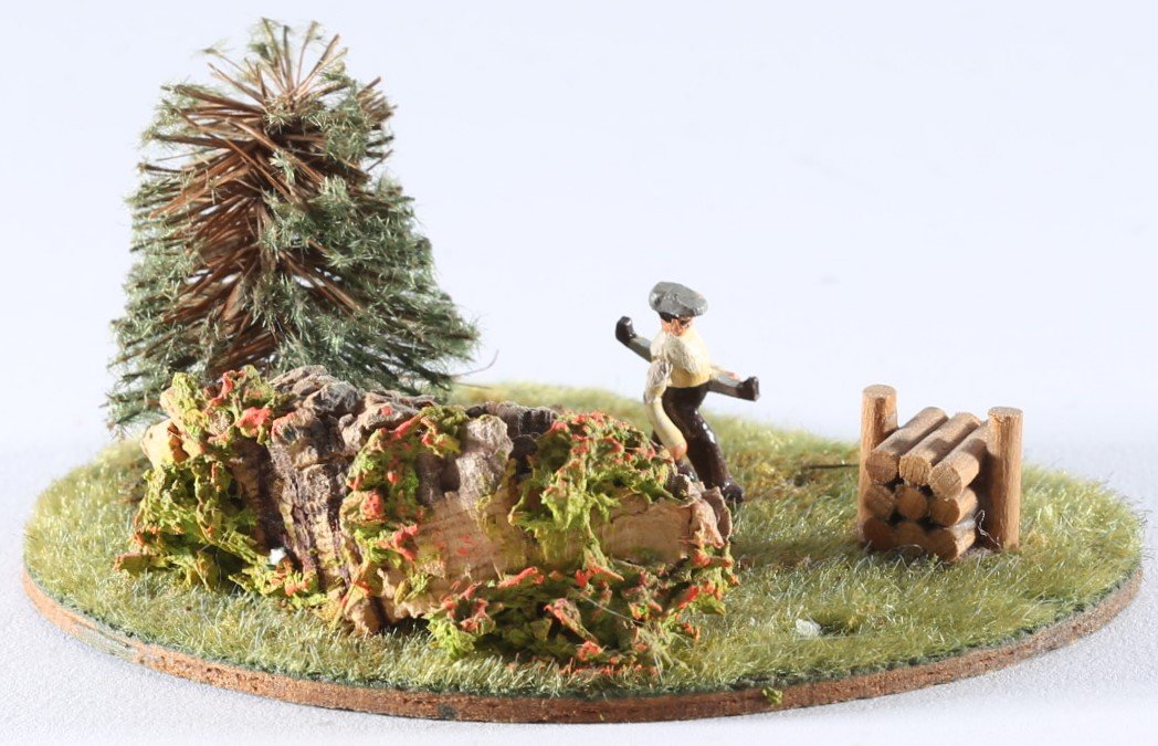 kallistoys auctions auktionen-antique vintage toys-antik historisch spielzeug-noch-germany-preiser-wood figure-holzfigur-scenery-diorama-lumberjack-holzfäller-834-2d