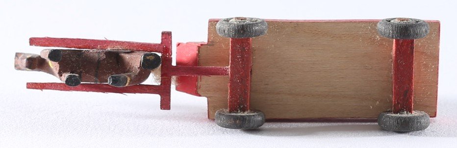 kallistoys auctions auktionen-antique vintage toys-antik historisch spielzeug-preiser-germany-wood figure-holzfigur-forwarding van carter horse-speditionsrolle fuhrmann pferd-rot-470-1f