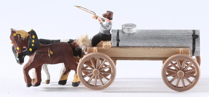 kallistoys auctions auktionen-antique vintage toys-antik historisch spielzeug-preiser-germany-wood figure-holzfigur-manure waggon farmer ox horse-ödelwagen bauer ochse pferd-plastik räder-486-1c