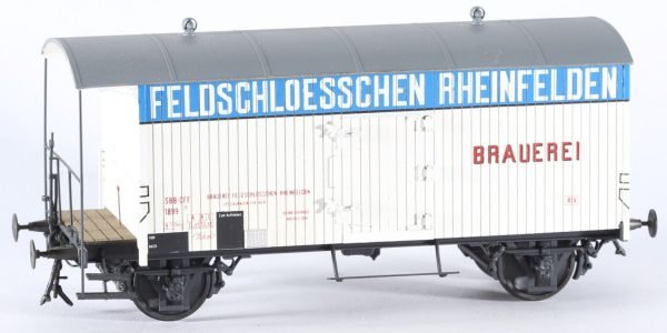 kallistoys auctions auktionen-antique vintage toys-antik historisch spielzeug-rittech-switzerland-train-eisenbahn-gauge-spur 0-beer waggon-bierwagen-feldschloesschen rheinfelden-1a