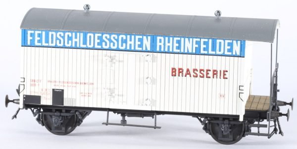 kallistoys auctions auktionen-antique vintage toys-antik historisch spielzeug-rittech-switzerland-train-eisenbahn-gauge-spur 0-beer waggon-bierwagen-feldschloesschen rheinfelden-1e