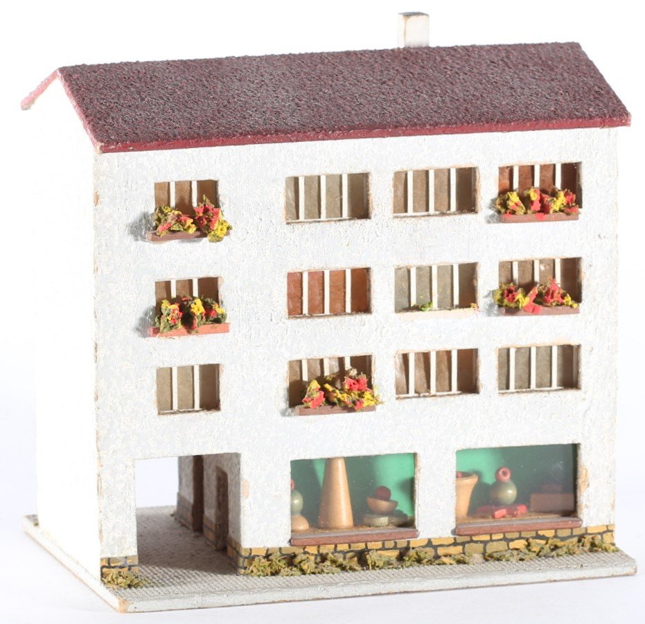 kallistoys auctions auktionen-antique vintage toys-antik historisch spielzeug-rudolf spitaler-germany-wood house-holzhaus-city house-stadthaus-shop-laden-geschäft-6543-1a