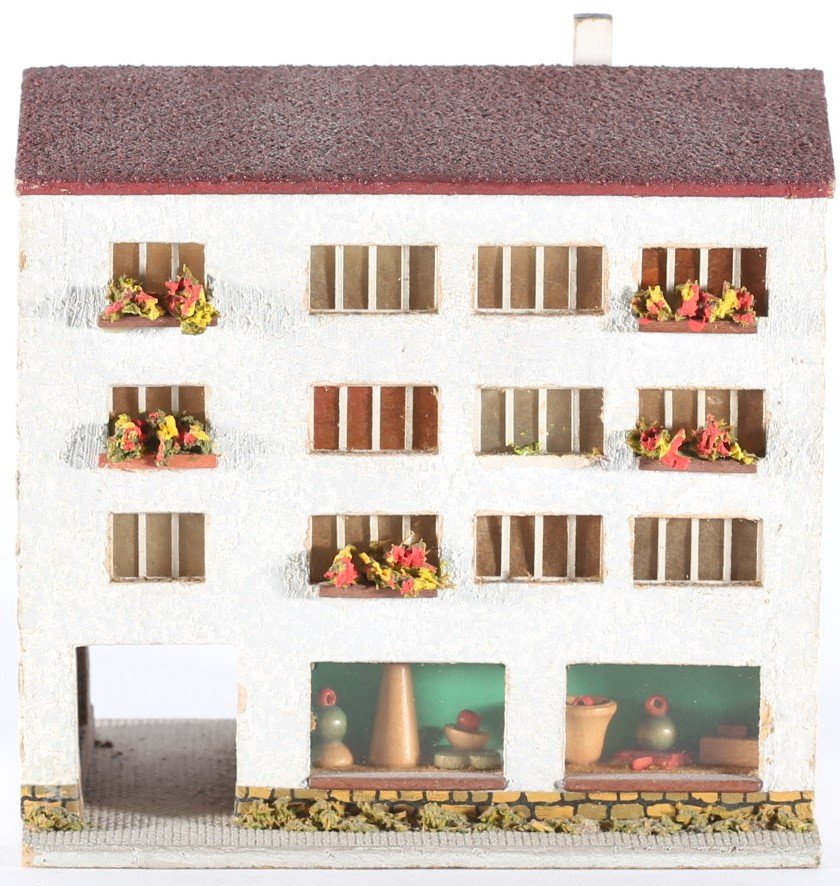 kallistoys auctions auktionen-antique vintage toys-antik historisch spielzeug-rudolf spitaler-germany-wood house-holzhaus-city house-stadthaus-shop-laden-geschäft-6543-1c
