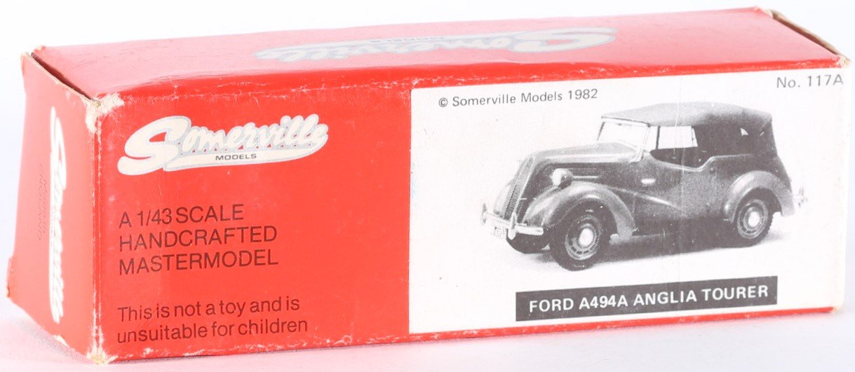 kallistoys auctions auktionen-antique vintage toys-antik historisch spielzeug-somerville models-england-diecast-car-auto-scale 1 to 43-ford a494a anglia tourer-red-rot-117a-1i