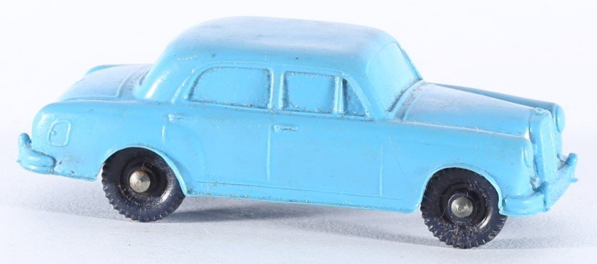 kallistoys auctions auktionen-antique vintage toys-antik historisch spielzeug-tomte-norway-vinyl-car-auto-scale 1 to 43-mercedes 180-blue-blau-9-1e