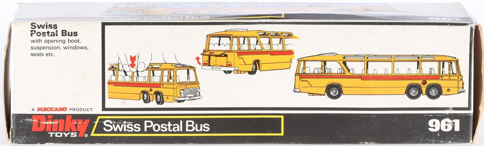 kallistoys auctions auktionen-antique vintage toys-antik historisch spielzeug-dinky toys-meccano-england-diecast-scale 1 to 43-vega major swiss postal bus-961-1j
