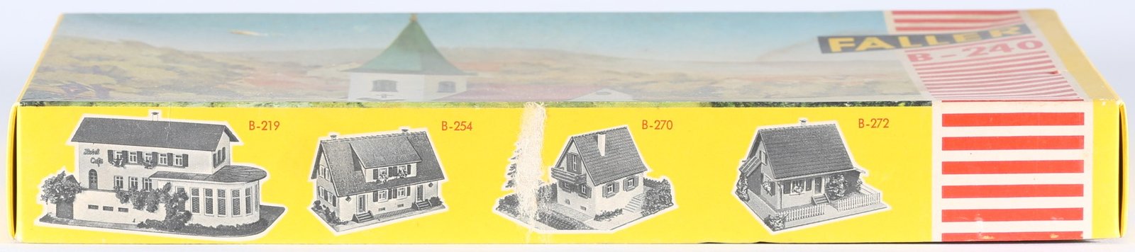 kallistoys auctions auktionen-antique vintage toys-antik historisch spielzeug-faller-germany-kit-bausatz-h0-plastic house-plastikhaus-village church-dorfkirche-b240-2b