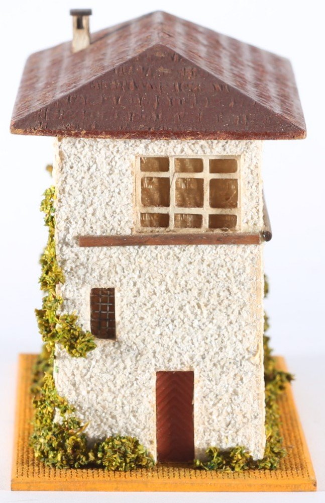kallistoys auctions auktionen-antique vintage toys-antik historisch spielzeug-faller-germany-wood house-holzhaus-switch tower-stellwerk-ohne briefmarke-124-1d