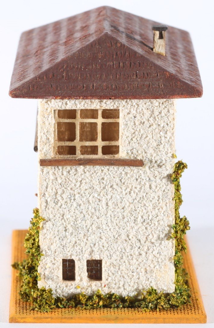 kallistoys auctions auktionen-antique vintage toys-antik historisch spielzeug-faller-germany-wood house-holzhaus-switch tower-stellwerk-ohne briefmarke-124-1g