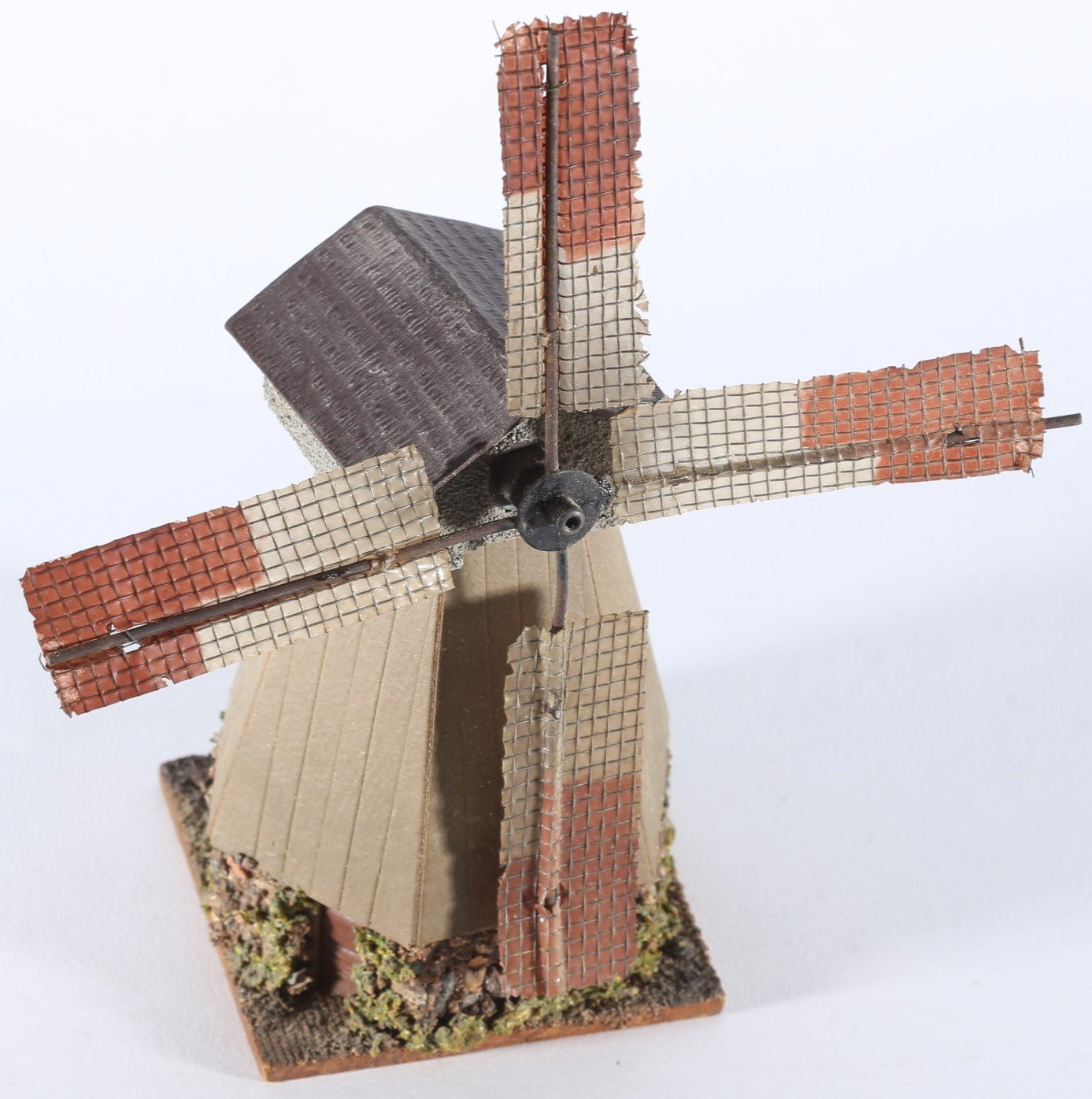 kallistoys auctions auktionen-antique vintage toys-antik historisch spielzeug-faller-germany-wood house-holzhaus-windmill-windmühle mit motor-alter stempel-25-1b