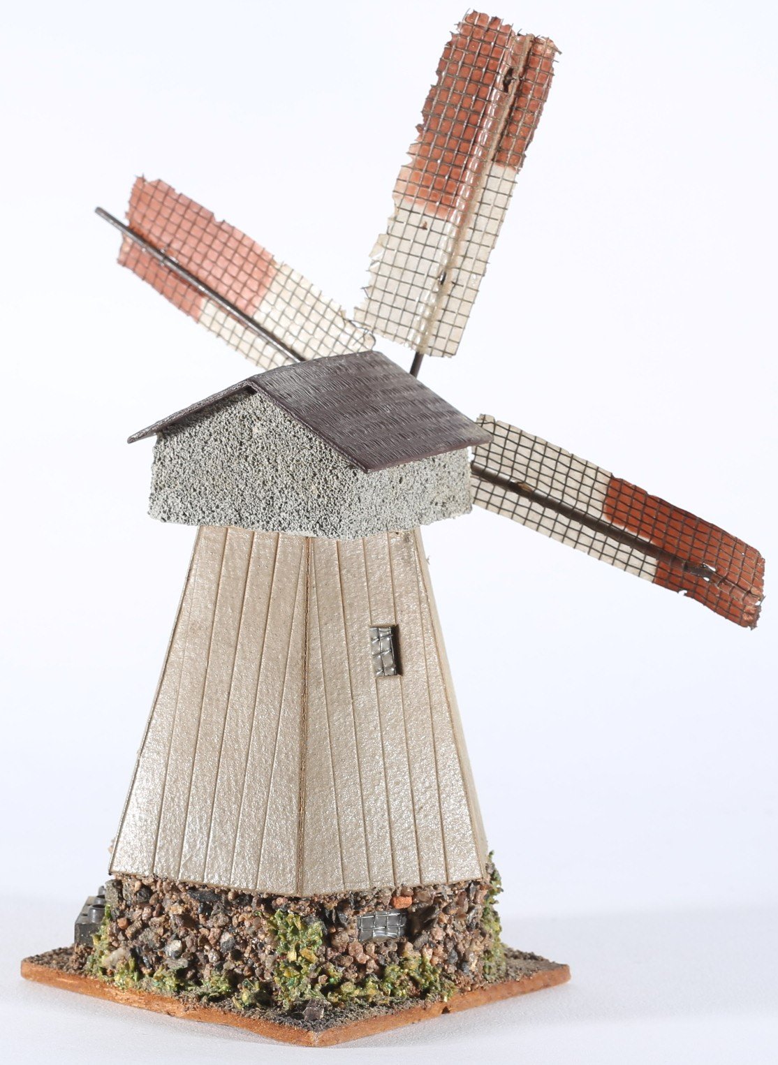 kallistoys auctions auktionen-antique vintage toys-antik historisch spielzeug-faller-germany-wood house-holzhaus-windmill-windmühle mit motor-alter stempel-25-1f