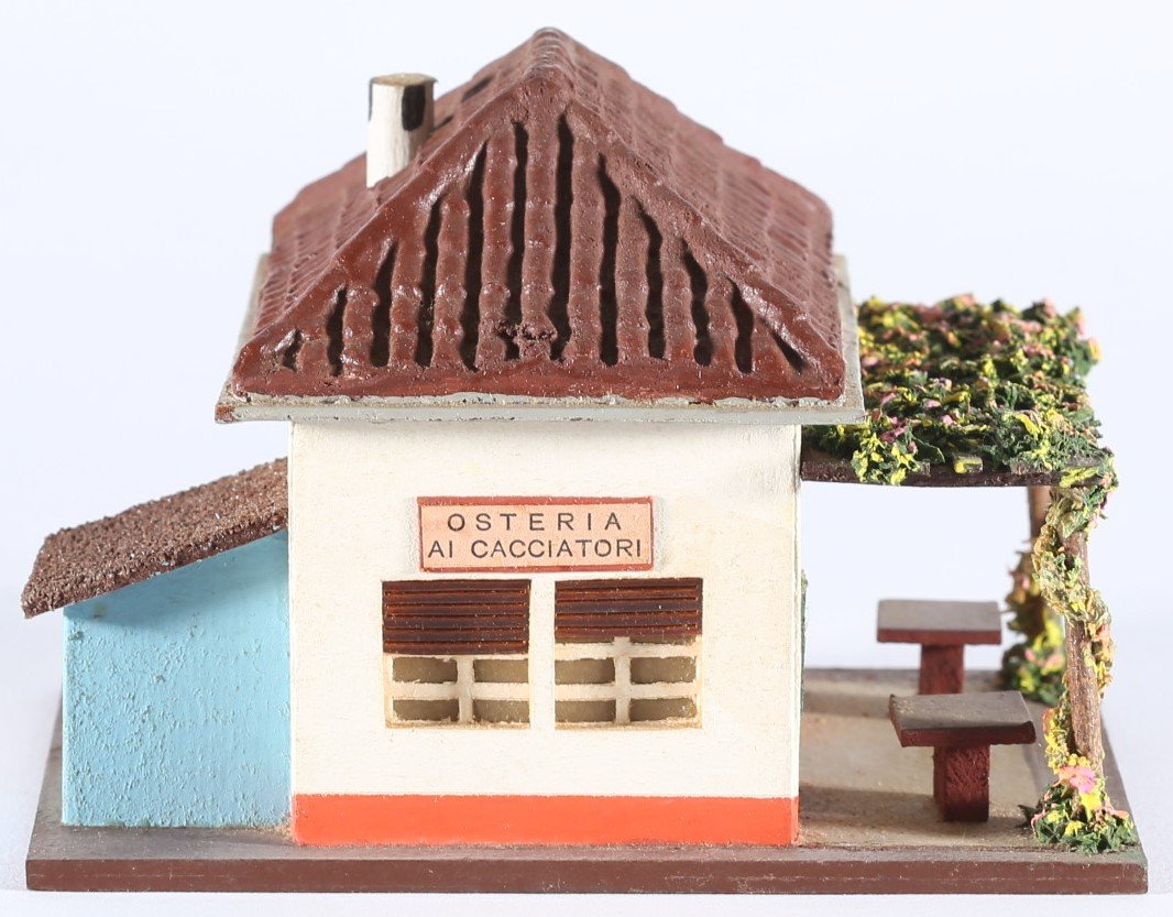 kallistoys auctions auktionen-antique vintage toys-antik historisch spielzeug-rivarossi-italy-wood house-holzhaus-tavern for hunters-restaurant-osteria ai cacciatori-s 032-2d