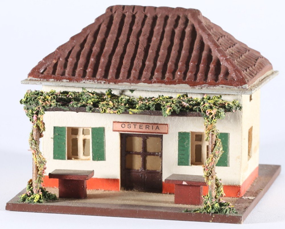 kallistoys auctions auktionen-antique vintage toys-antik historisch spielzeug-rivarossi-italy-wood house-holzhaus-tavern for hunters-restaurant-osteria ai cacciatori-s 032-2h