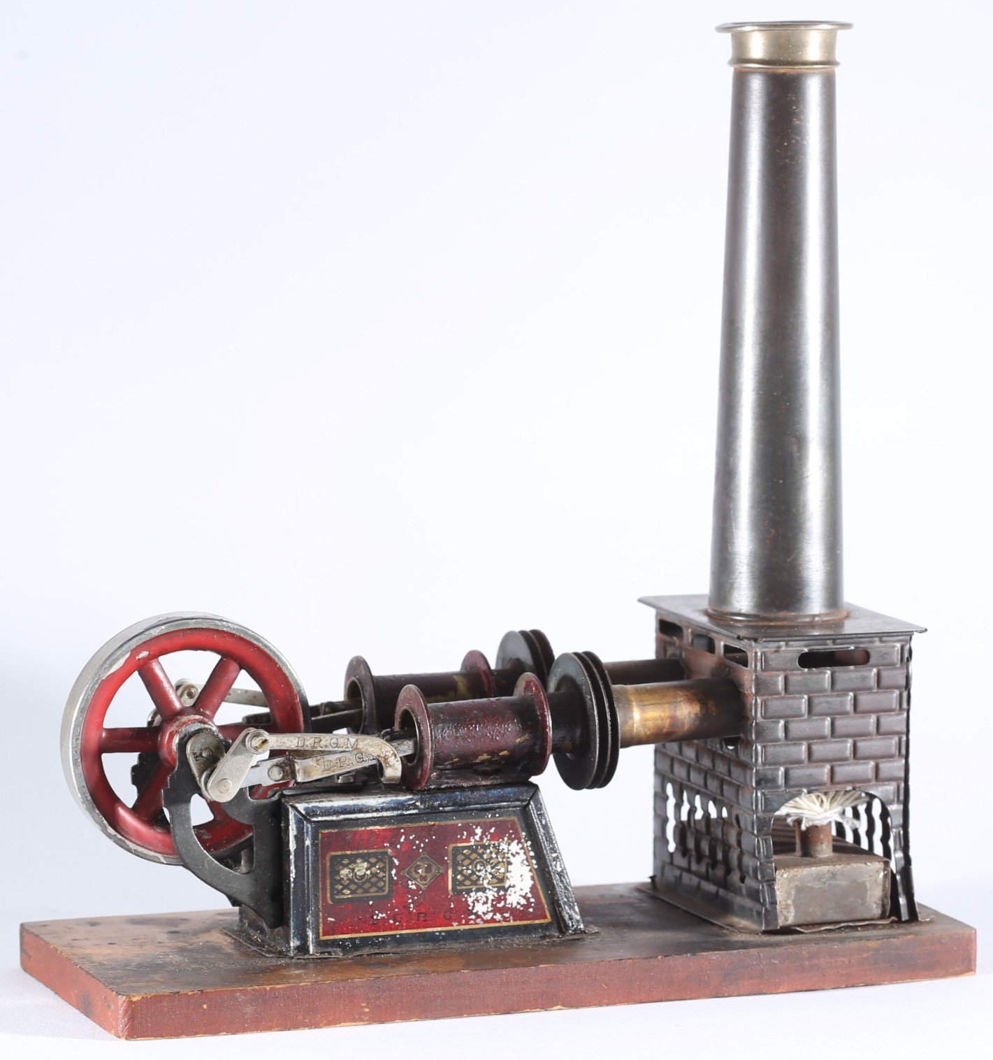 kallistoys auctions auktionen-antique vintage toys-antik historisch spielzeug-bing-germany-tinplate-blech-hot air engine-heissluftmotor-two cylinders-zwei zylinder-135 22-2a