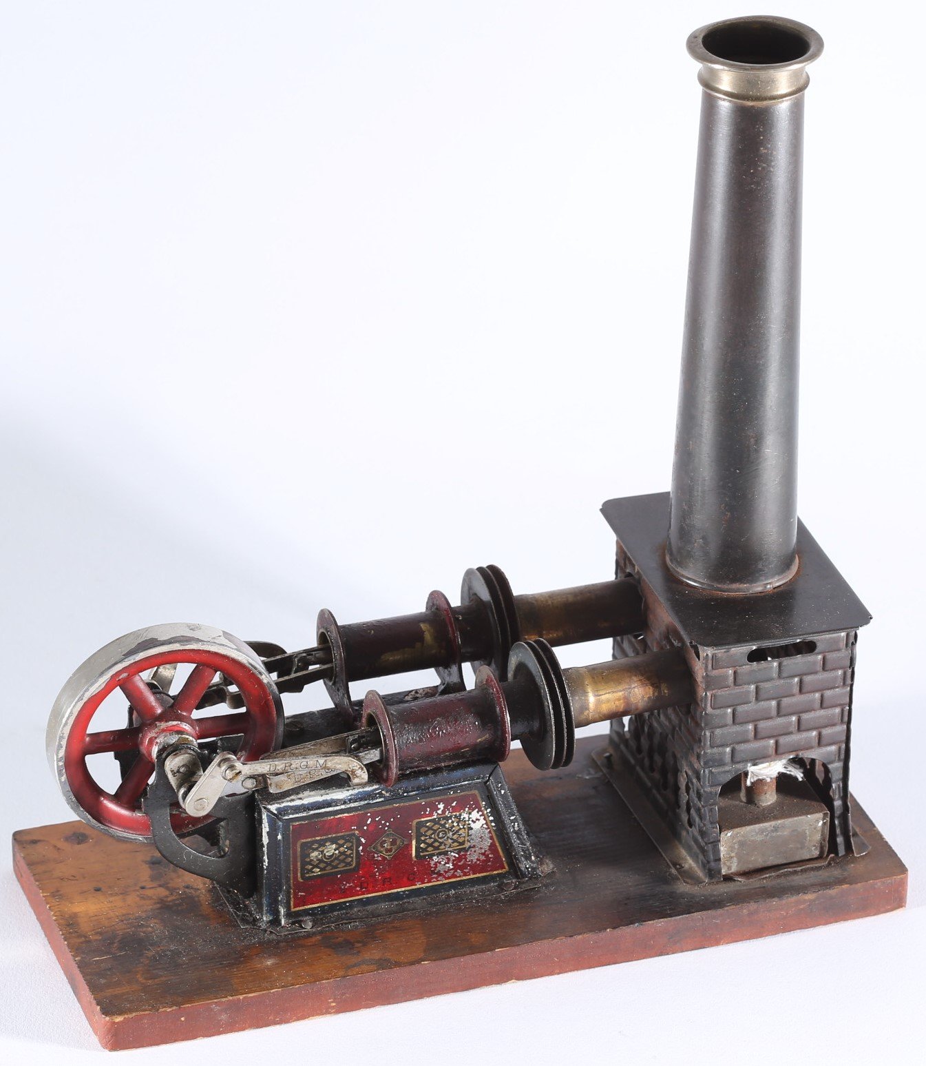 kallistoys auctions auktionen-antique vintage toys-antik historisch spielzeug-bing-germany-tinplate-blech-hot air engine-heissluftmotor-two cylinders-zwei zylinder-135 22-2b