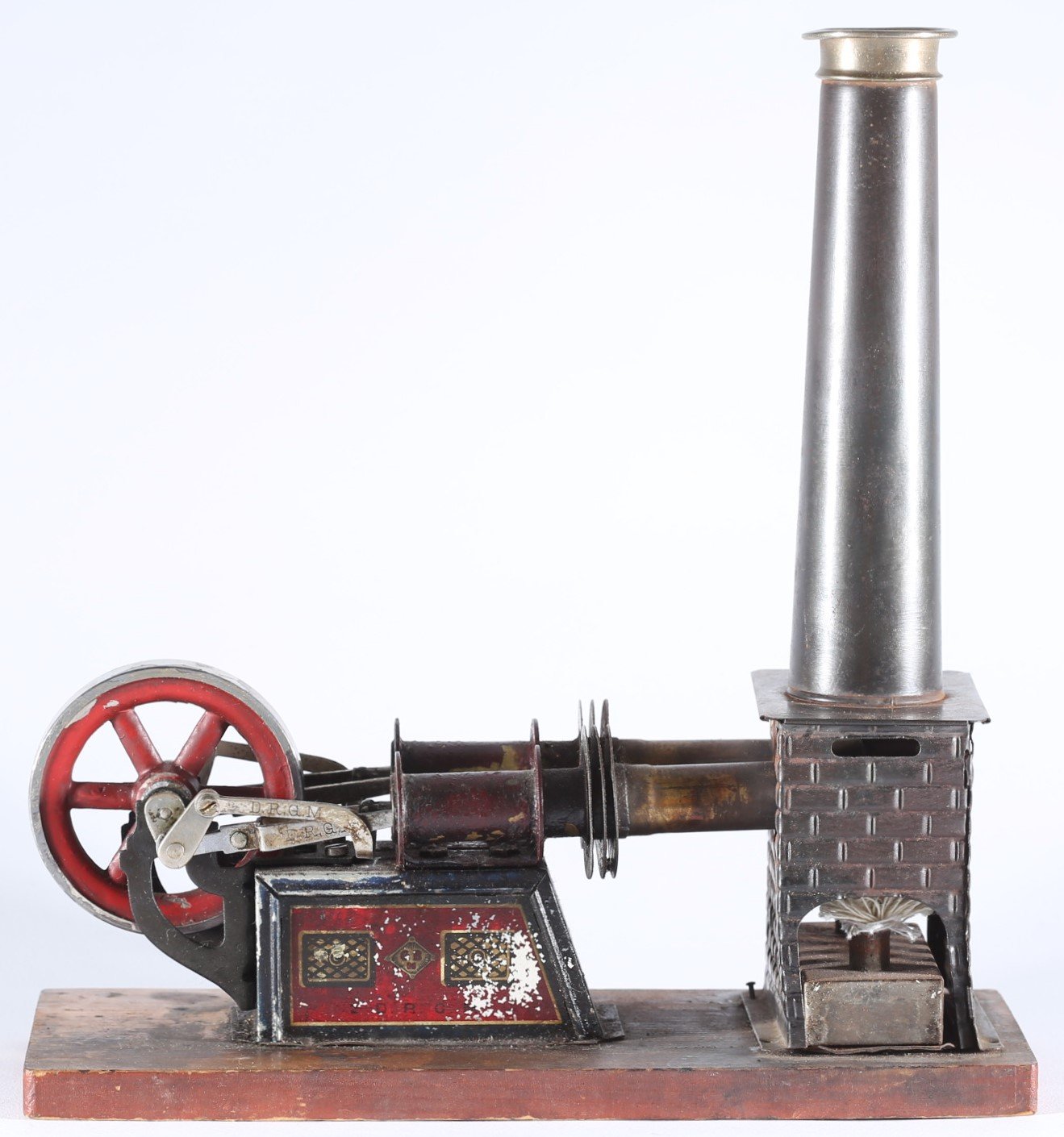 kallistoys auctions auktionen-antique vintage toys-antik historisch spielzeug-bing-germany-tinplate-blech-hot air engine-heissluftmotor-two cylinders-zwei zylinder-135 22-2c