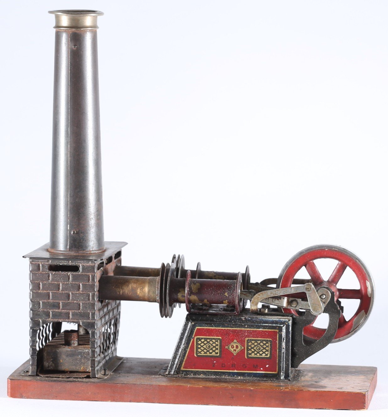 kallistoys auctions auktionen-antique vintage toys-antik historisch spielzeug-bing-germany-tinplate-blech-hot air engine-heissluftmotor-two cylinders-zwei zylinder-135 22-2f