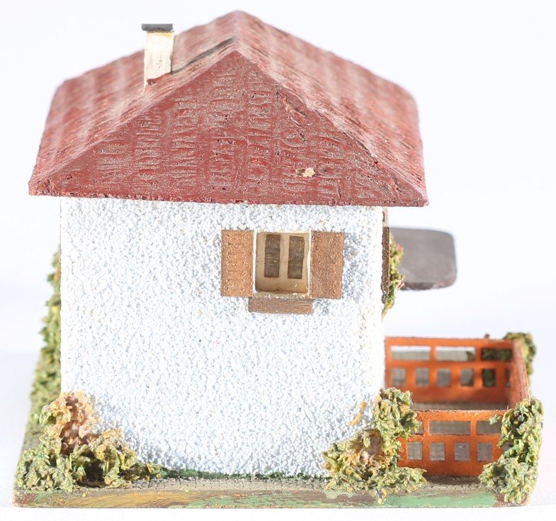 kallistoys auctions auktionen-antique vintage toys-antik historisch spielzeug-faller-germany-wood house-holzhaus-house with canopy-haus mit vordach-ohne briefmarke-270-1d