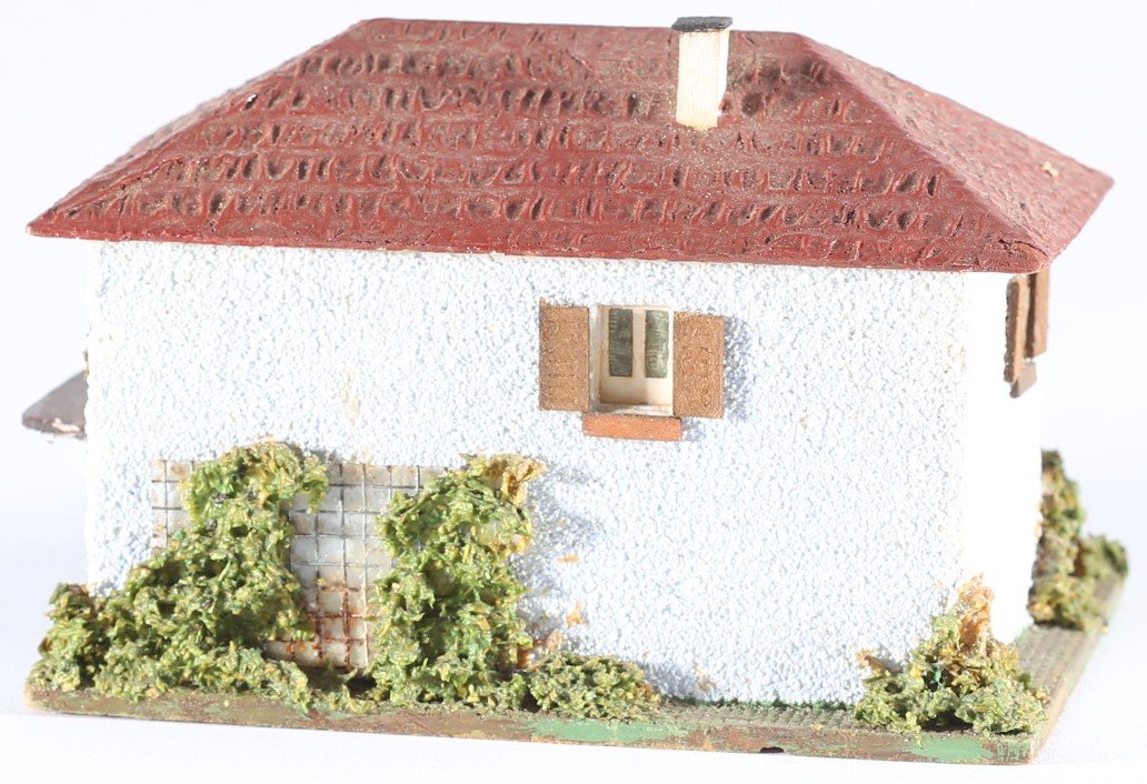 kallistoys auctions auktionen-antique vintage toys-antik historisch spielzeug-faller-germany-wood house-holzhaus-house with canopy-haus mit vordach-ohne briefmarke-270-1e