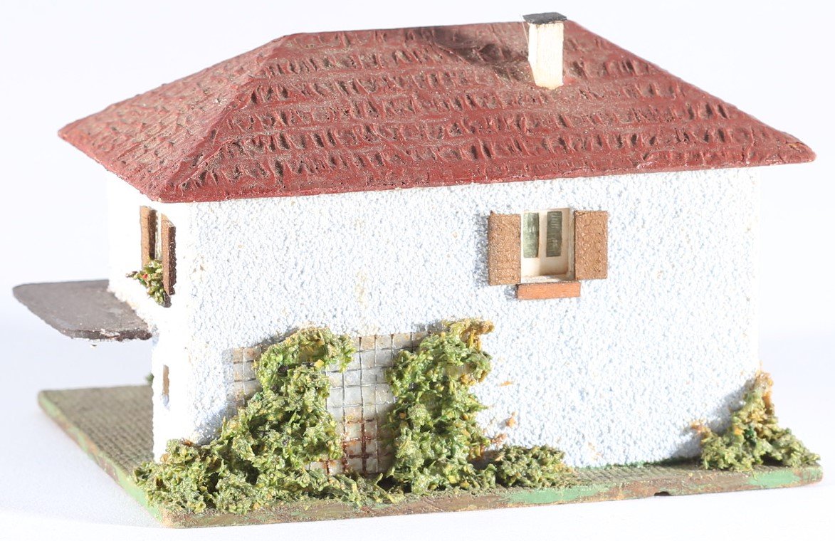 kallistoys auctions auktionen-antique vintage toys-antik historisch spielzeug-faller-germany-wood house-holzhaus-house with canopy-haus mit vordach-ohne briefmarke-270-1f