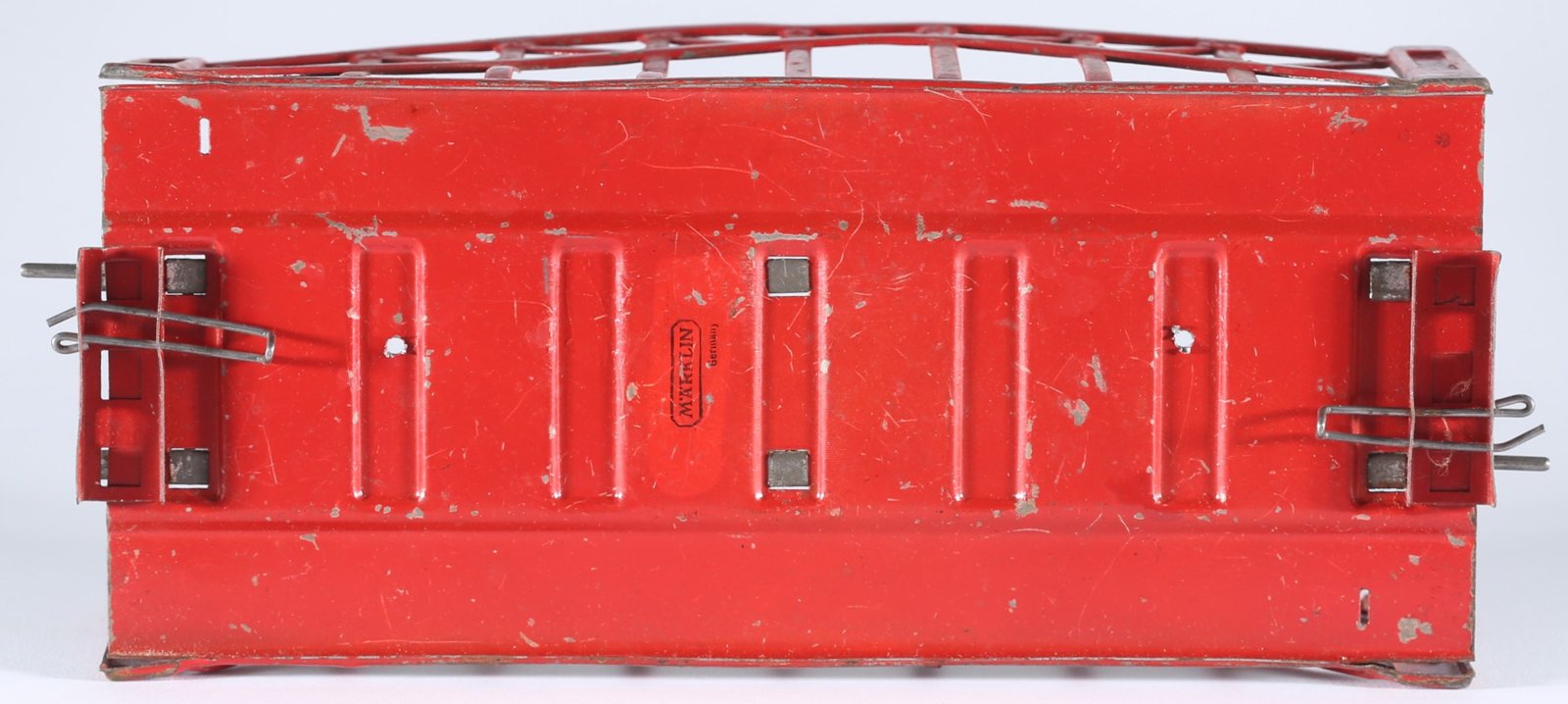 kallistoys auctions auktionen-antique vintage toys-antik historisch spielzeug-märklin-germany-tinplate-blech-gauge-spur 0-railroad bridge-eisenbahnbrücke-clockwork-uhrwerk-red-rot-2500-2g