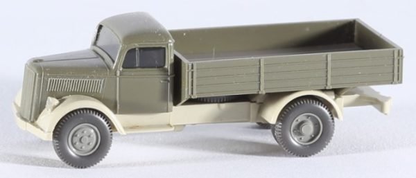 kallistoys auctions auktionen-antique vintage toys-antik historisch spielzeug-wiking-germany-car-auto-scale 1 to 90-h0-opel blitz mit verdeck-olivgrün-335-1a