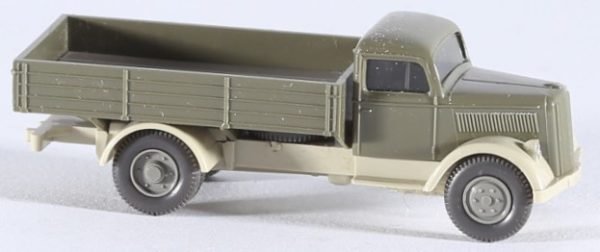 kallistoys auctions auktionen-antique vintage toys-antik historisch spielzeug-wiking-germany-car-auto-scale 1 to 90-h0-opel blitz mit verdeck-olivgrün-335-1d