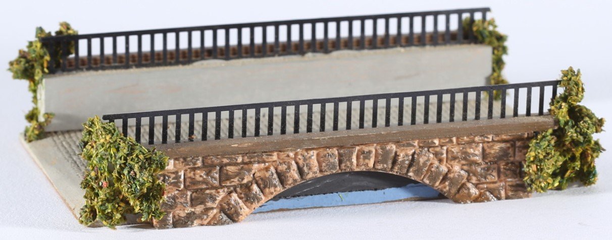 kallistoys auctions auktionen-antique vintage toys-antik historisch spielzeug-faller-germany-railway accessory-eisenbahnzubehör-small bridge-kleine brücke-ohne briefmarke-544-1a