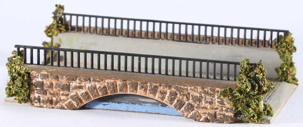 kallistoys auctions auktionen-antique vintage toys-antik historisch spielzeug-faller-germany-railway accessory-eisenbahnzubehör-small bridge-kleine brücke-ohne briefmarke-544-1e