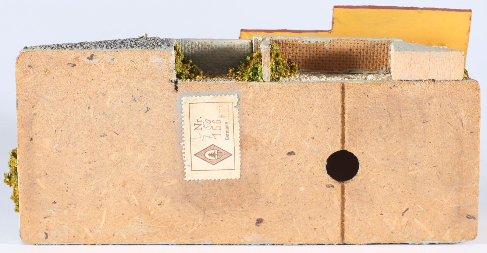 kallistoys auctions auktionen-antique vintage toys-antik historisch spielzeug-faller-germany-wood house-holzhaus-small goods station-kleiner güterbahnhof-gezackte briefmarke-rote nummer-156-1i