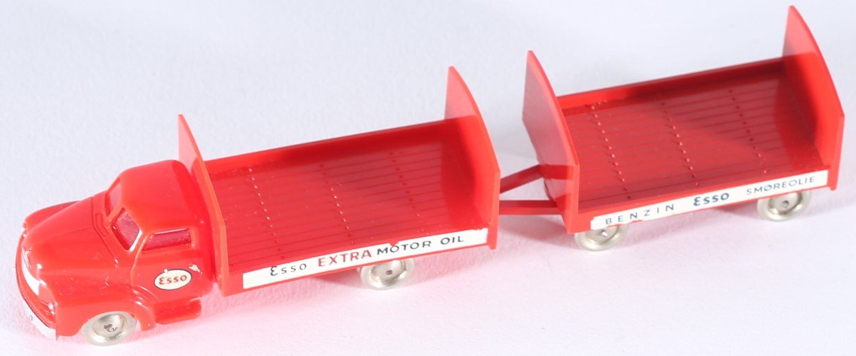 kallistoys auctions auktionen-antique vintage toys-antik historisch spielzeug-lego-denmark-plastic-truck-lkw-scale 1 to 87-bedford-trailer-anhänger-esso-251 2-1252 2-2b