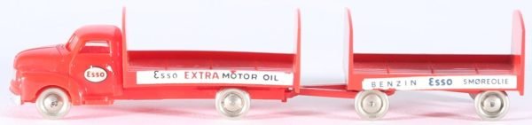 kallistoys auctions auktionen-antique vintage toys-antik historisch spielzeug-lego-denmark-plastic-truck-lkw-scale 1 to 87-bedford-trailer-anhänger-esso-251 2-1252 2-2c