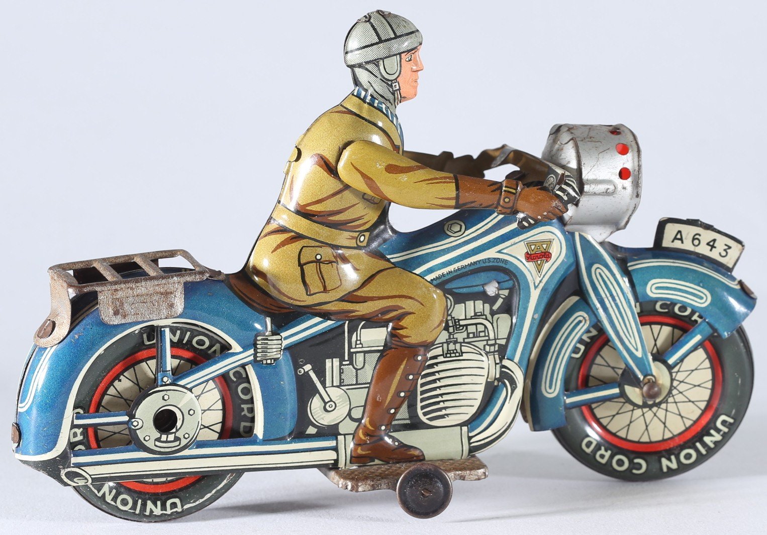kallistoys auctions auktionen-antique vintage toys-antik historisch spielzeug-arnold-germany-tinplate-blech-motorcycle-motorrad-blue-blau-1f kallistoys-auctions-auktionen-antique-vintage-toys-antik-historisch-spielzeug-arnold-germany-tinplate-blech-motorcycle-motorrad-blue-blau-1f