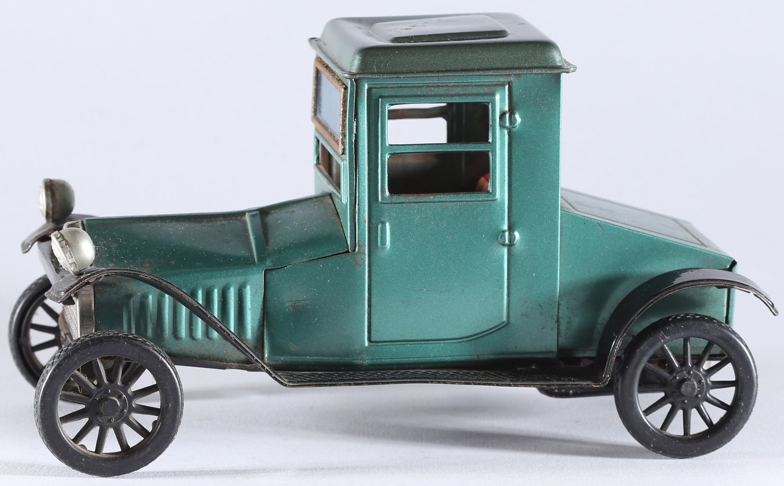 kallistoys-auctions-auktionen-antique-vintage-toys-antik-historisch-spielzeug-bandai-japan-tinplate-friction-car-packard-oldtimer-1913-greenmetallic-758-1a