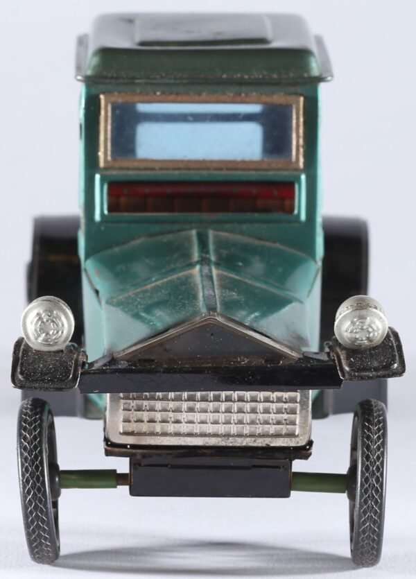 kallistoys-auctions-auktionen-antique-vintage-toys-antik-historisch-spielzeug-bandai-japan-tinplate-friction-car-packard-oldtimer-1913-greenmetallic-758-1d