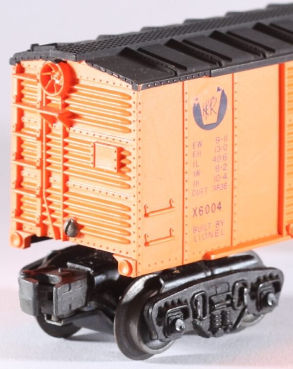 kallistoys-auctions-auktionen-antique-vintage-toys-antik-historisch-spielzeug-lionel-usa-train-eisenbahn-0-gauge-box-car-baby-ruth-prr-orange-x6004-1d