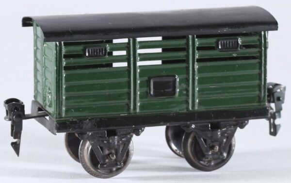 kallistoys-auctions-auktionen-antique-vintage-toys-antik-historisch-spielzeug-marklin-germany-train-eisenbahn-cattle-car-viehwagen-ohne-tur-1969-dunkelgrun-1f