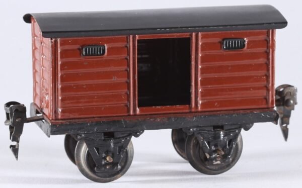 kallistoys-auctions-auktionen-antique-vintage-toys-antik-historisch-spielzeug-marklin-germany-train-eisenbahn-goods-car-guterwagen-ohne-tur-1967-rotbraun-1a