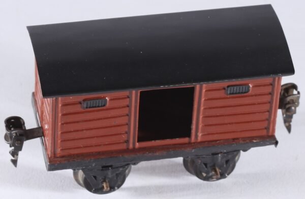 kallistoys-auctions-auktionen-antique-vintage-toys-antik-historisch-spielzeug-marklin-germany-train-eisenbahn-goods-car-guterwagen-ohne-tur-1967-rotbraun-1b