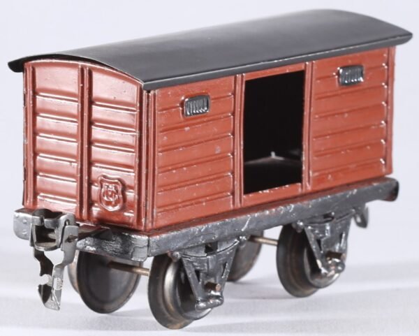 kallistoys-auctions-auktionen-antique-vintage-toys-antik-historisch-spielzeug-marklin-germany-train-eisenbahn-goods-car-guterwagen-ohne-tur-1967-rotbraun-1d