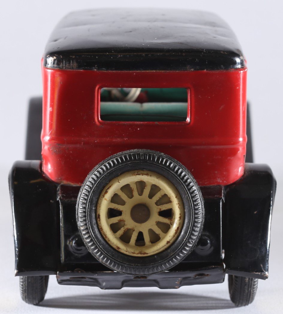 kallistoys-auctions-auktionen-antique-vintage-toys-antik-historisch-spielzeug-shioji-sss-japan-tinplate-blech-car-auto-limousine-ford-a-type-red-s-1925-2g